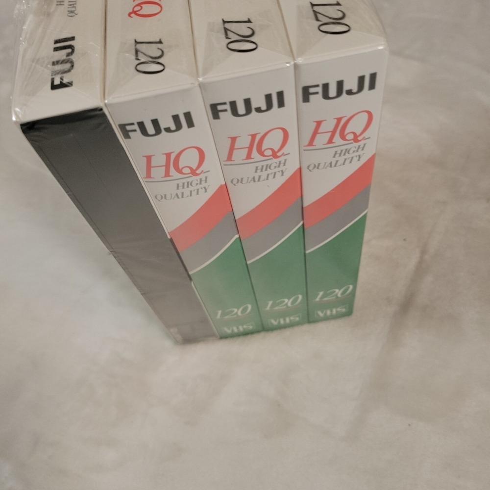 FUJI 4 Pack Blank VHS Video Tapes 6Hours HQ 120 NEW & Sealed‎ FUJIFILM T-120 - Picture 6 of 7